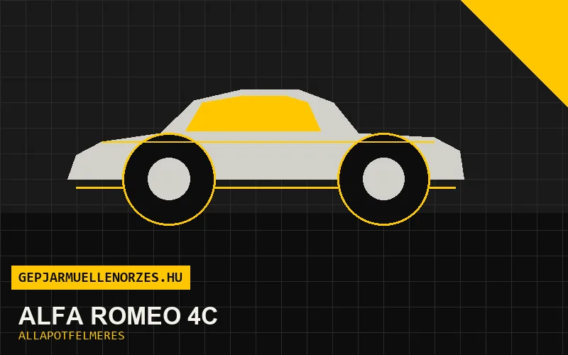 Alfa Romeo 4C helyszíni állapotfelmérés és átvizsgálás