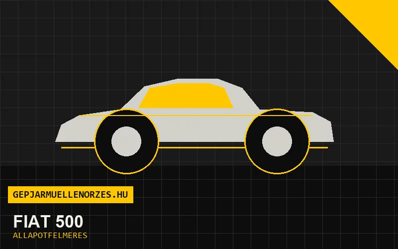 Fiat 500 helyszíni állapotfelmérés és átvizsgálás
