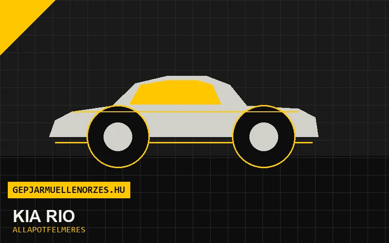 Kia Rio helyszíni állapotfelmérés és átvizsgálás