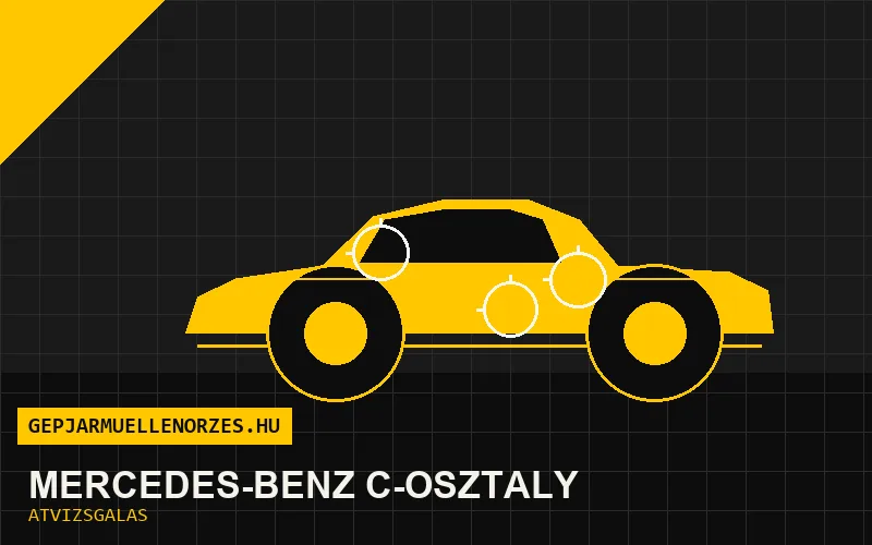 Mercedes-Benz C-osztály vásárlás előtti autó átvizsgálás a helyszínen