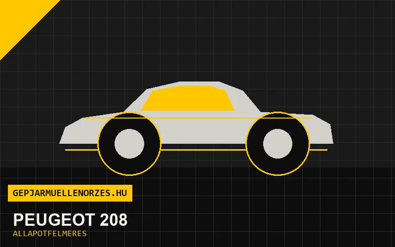 Peugeot 208 helyszíni állapotfelmérés és átvizsgálás
