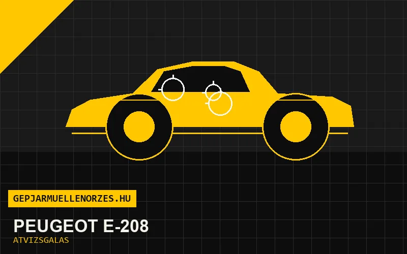 Peugeot e-208 vásárlás előtti autó átvizsgálás a helyszínen