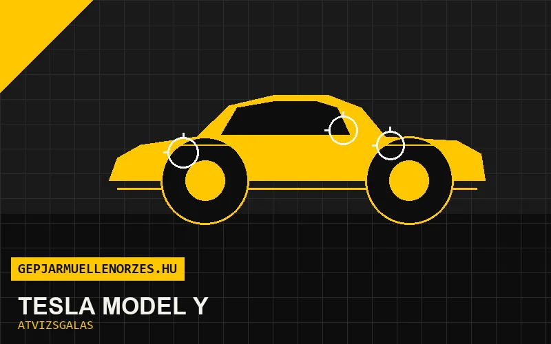 Tesla Model Y vásárlás előtti autó átvizsgálás a helyszínen