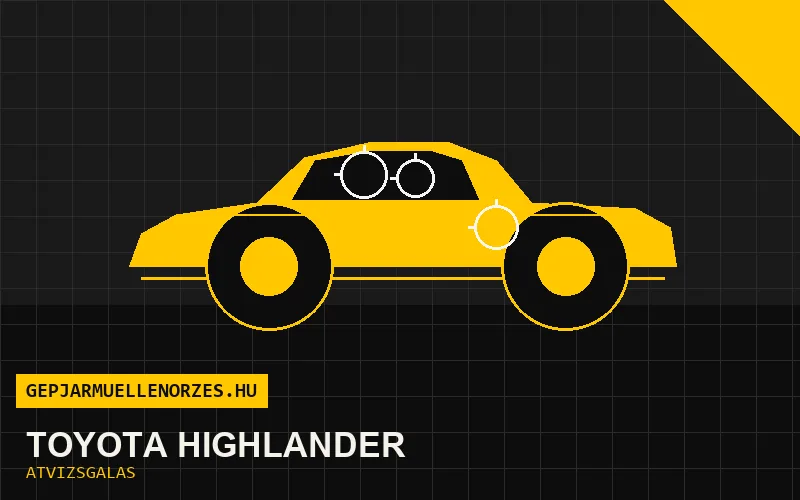 Toyota Highlander vásárlás előtti autó átvizsgálás a helyszínen
